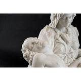 Top Collection La Pieta by Michelangelo Statue - Museum Grade Replica in Premium Sculpted Resin - 10-Inch Tall Figurine with White Marble Finish