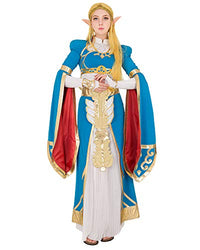 miccostumes Women's Princess Link Cosplay Costume Blue Outfit with Accessories (S)