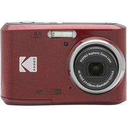 Kodak PIXPRO Friendly Zoom FZ45-RD 16MP Digital Camera with 4X Optical Zoom 27mm Wide Angle and 2.7" LCD Screen (Red)