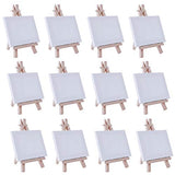 Mont Marte Mini Easel and Mini Canvas 8x10cm for Painting Craft Drawing,Nice Art Set Contains 36 Canvases and Easels