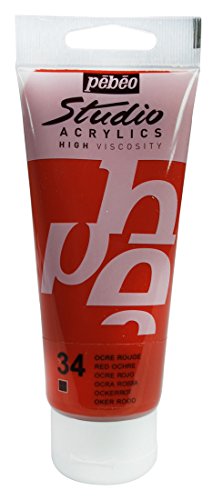 Studio Acrylics 100-Milliliter Acrylic Paint, Red Ochre (831-034)