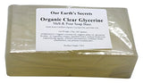 Organic Oil Clear Glycerin - 2 Pound Melt and Pour Soap Base - Our Earth's Secrets