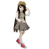 EVA BJD Doll 1/3 Ball Mechanical Jointed Doll with Full Set of Clothes Coat Shoes Hair Socks Pants Accessories,Height 1.9ft 23in (Blanche)