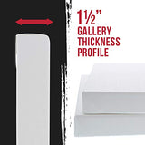 U.S. Art Supply 24" x 48" Gallery Depth 1-1/2" Profile Stretched Canvas 2-Pack - Acrylic Gesso Triple Primed 12-Ounce 100% Cotton Acid-Free Back Stapled Pouring Art