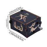 WISHDIAM Music Box The Nightmare Before Christmas Vintage Engraved Wood Music Box, Halloween Musical Box Gift for Daughter/Wife/Mother/Friends, Mechanism Music Box Gifts for Halloween/Christmas