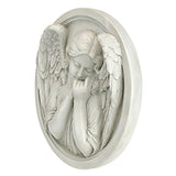 Design Toscano NG32473 Thoughts of an Angel Sculptural Wall Roundel,Antique Stone