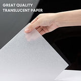 Transfer Paper Tracing Paper for Drawing Trace Paper - PSLER 240 Sheets White Translucent Tracing Paper with 5Pcs Pencil on Artist Lettering Sketch Drawing for Pencil Ink Markers A4 Size 8.5 X 11 Inch