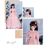 Xin Yan Bjd Doll 1/3 Sd Dolls 23.8 Inch Ball Jointed DIY Toys with Full Set Clothes Shoes Wig Makeup, Best Gift for Girls, Can Be Used Collections, Gifts