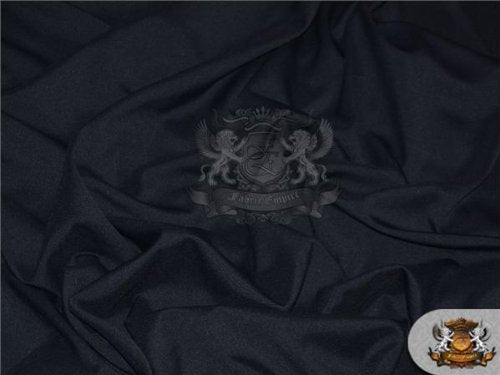 Poly Poplin Solid Apparel Upholstery Fabric 120" Wide Sold By The Yard (BLACK)