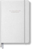 Minimalism Art | Premium Edition Notebook Journal, Medium A5 5.8"x8.3", Dotted, Hard Cover, White, 234 Numbered Pages, Gusseted Pocket, Ribbon Bookmark, Ink-Proof Paper 120gsm | San Francisco