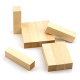 WYKOO 10 Pack Basswood Carving Blocks, 4 X 1 X 1 Inches Soft Solid Wooden Blocks, Unfinished Wood Whittling Blocks for Carving and Whittling, Beginner, Expert