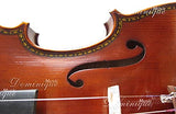 D Z Strad Violin with Dominant strings – Model 601F – Double Purfling with Dot-and-Diamond Inlay