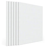 Arteza 24x30” Stretched White Blank Canvas, Bulk Pack of 6, Primed, 100% Cotton for Painting,