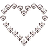 100pcs Heart Pendants Tibetan Style Jewelry Charms for Making Choker Extender Chain Drops