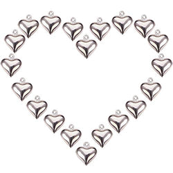 100pcs Heart Pendants Tibetan Style Jewelry Charms for Making Choker Extender Chain Drops