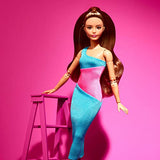 Barbie Looks Doll, Brunette, Color Block One-Shoulder Midi Dress, Style and Pose, Fashion Collectibles, Barbie Signature Looks