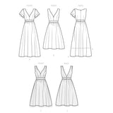 Simplicity Misses' Dress Sewing Pattern Kit, Code S9475, Sizes 6-8-10-12-14, Multicolor