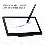 HUION KAMVAS 20 Graphics Drawing Monitor 19.5inch Pen Display Tablet with Battery-Free Stylus 8192 Pressure Sensitivity Tilt, Stand Included