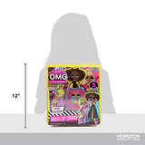L.O.L. Surprise! O.M.G. Dress-Up Studio by Horizon Group USA, Double Feature Series, Dress-Up 4 O.M.G. Chipboard Dolls with Fabric & Repositionable Stickers, Includes Runway Play Scene & 5 Surprises