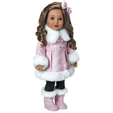 Adora Amazing Girls 18" Doll Clothes - Stylish Pink Snowy Winter Outfit with Pink Coat, Leggings, Boots, Headband (Amazon Exclusive)