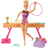 Barbie Gymnastics Playset: Barbie Doll with Twirling Feature, Balance Beam, 15+ Accessories for Ages 3 and Up