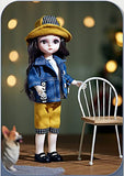 BJD Doll,Twelve Constellations Dolls 13 Ball Jointed Doll with Full Set of Clothes Coat Shoes Wig Pants Accessories DIY Toys,Interesting Toy Kids Toys Leo