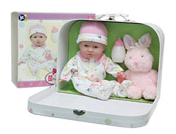 JC Toys, La Baby 11" Soft Body Play Doll Body Travel Case Gift Set, Pink