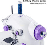 SESSRYMNIR Mini Electric Sewing Machine Portable Electric Adjustable 2 Speed Crafting Thread Sewing Machine with Foot Pedal,Needle Protector Perfect for Beginner