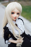 1/4 BJD SD Doll Wig Heat Resistant Synthetic Light Blonde Long Deep Wave Curly Hair for 1/4 bjd Doll Wig