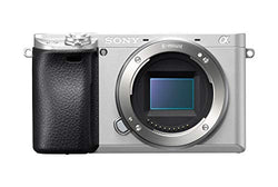 Sony Alpha a6300 Mirrorless Camera Interchangeable Lens Digital Camera with APS-C, Auto Focus & 4K Video - ILCE 6300/S Body with 3” LCD Screen - E Mount Compatible - Silver (Includes Body Only)