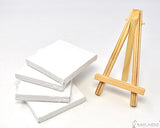 RayLineDo Set of 4pcs Mini Artist Blank Canvas Frame 3x3inch ( 7x7cm ) Oil Water Painting Board