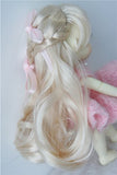 JD323 5-6inch 13-15CM Princess Braid synthetic mohair BJD doll wigs 1/8 Lati yellow BJD doll accessories (Blond)
