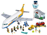 LEGO City Passenger Airplane 60262, with Radar Tower, Airport Truck with a Car Elevator, Red Convertible, 4 Passenger and 4 Airport Staff Minifigures, Plus a Baby Figure (669 Pieces)