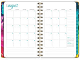 HARDCOVER Academic Year 2023-2024 Planner: (June 2023 Through July 2024) 5.5"x8" Daily Weekly Monthly Planner Yearly Agenda. Bookmark, Pocket Folder and Sticky Note Set (Rainbow Petals)