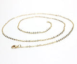 Wholesale 12 PCS Gold Plated over Solid Brass Chain Bulk Finished Chains For Jewelry Making 18-30