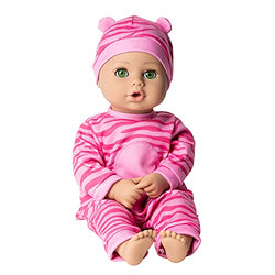 Adora Playtime Baby Doll 13" Tiger Bright - Medium Skin Tone, Hazel Green Open/Close Eyes, Comes with A Baby Bottle