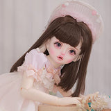 ZHDWOALG 44.3cm BJD Dolls 1/4 SD Doll Flexible Ball Jointed Doll Cute Action Figure DIY Toy with Full Set Clothes Shoes Wig Makeup Best Gifts for Girl Birthday