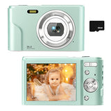 Digital Camera for Kids Boys and Girls - 36MP Children's Camera with 32GB SD Card, Full HD 1080P Rechargeable Electronic Mini Camera for Students, Teens, Kids(Green)