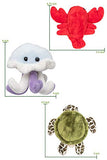 Wildlife Tree (9 Pack) Ocean Mini 4 Inch Stuffed Animals, Ocean Animal Toys