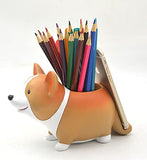 MONMOB Creative Pen Pencil Holder with Phone Stand Pen Cup Desk Organizer Decoration Accessories Home Office School Gift (Corgi)