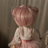 1/3 Scale Doll Wig Hair Smart Doll Hair Accessories BJD DD Heat Resistant Handmade Gift (Pink)