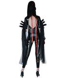 miccostumes Women's Witch Cosplay Bodysuit Halloween Costume with Gloves Headband (S) Black