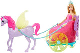 Barbie Dreamtopia Princess Doll, 11.5-in Blonde, with Fantasy Horse and Chariot, Wearing Fashion and Accessories, Gift for 3 to 7 Year Olds