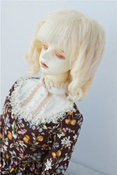 JD178 8-9inch 21-23CM Mohair Sausage Rolls BJD Wigs 1/3 SD Doll Accessories (Blond)