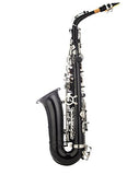 Glory Black/Silver keys E Flat Alto Saxophone with 11reeds,8 Pads cushions,case,carekit-More Colors with Silver or Gold keys