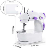 SESSRYMNIR Mini Electric Sewing Machine Portable Electric Adjustable 2 Speed Crafting Thread Sewing Machine with Foot Pedal,Needle Protector Perfect for Beginner