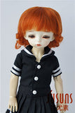 JD268 6-7inch 16-18CM tiny curly short mohair BJD wigs 1/6 YOSD mohair doll wigs (Carrot)