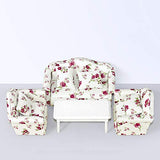 Shuohu Floral Pattern Sofa Bundle Set, Dollhouse Furniture Scene Playset DIY Crafts Props