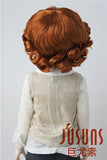 JD369 6-7inch 16-18 cm Cupid Smart Curly BJD Wigs 1/6 YOSD Synthetic Mohair Doll Hair Vinyl Doll Accessories (Ginger)
