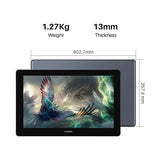 HUION Kamvas Pro 16 Plus 4K UHD Graphics Drawing Tablet with Full Laminated Screen 145% sRGB Battery-Free Stylus PW517 for PC, Mac, Android, 15.6-inch Pen Tablet Display